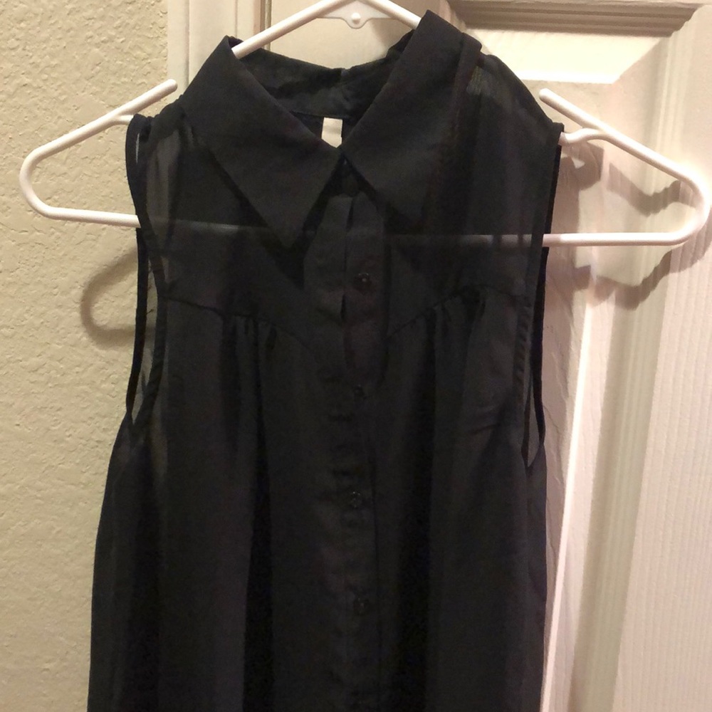 Black sheer blouse